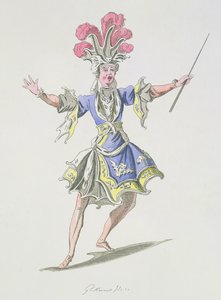 Pukusuunnittelu Taikurille, Dardanus, Leclerc de Labrueren libretto, säveltäjä Jean-Philippe Rameau (1683-1764) faksimile A. Guillaumot Fils (värikaiverrus) tekijältä French School