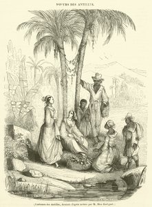 Costumes des Antilles (kaiverrus) tekijältä French School