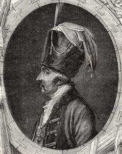Kreivi Dagobert Seigmund von Wurmser Louis Blancin teoksesta "Histoire de la Revolution Francaise" (1811-82) tekijältä French School