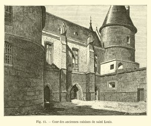 Saint Louisin vanhojen keittiöiden piha tekijältä French School