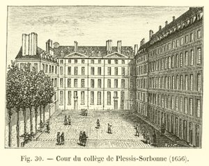 Plessis-Sorbonnen yliopiston piha, 1656 tekijältä French School