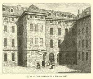La Forcen sisäpiha vuonna 1840