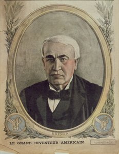 Le Petit Journalin kansikuva, joka kuvaa Thomas Alva Edisonia, 1917 tekijältä French School