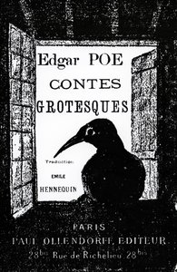 Edgar Allan Poen Contes Grotesquesin kansi, julkaistu vuonna 1882 tekijältä French School