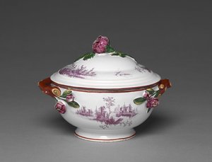 Covered Bowl, valmistaja Saint Clement Factory, n. 1775 tekijältä French School
