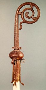 Kansleri Guerinin Crozier, Senlisin piispa 1213-1227 (kullattu metalli) tekijältä French School
