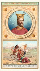 Ranskan Ludvig V:n kuolema, 987 (chromolitho) tekijältä French School