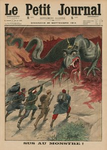 Kuolema hirviölle, etukannen kuvitus "Le Petit Journalista", liitekuva, 20. syyskuuta 1914