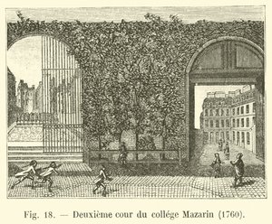 Mazarinin yliopiston toinen piha, 1760 tekijältä French School