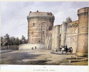 Dinan Castle - litografia, 1800-luvun loppu tekijältä French School