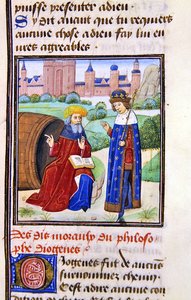 Diogenes, Histoire des Philosophes, 1400-luvun loppu (vellum) tekijältä French School