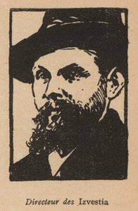 Neuvostoliiton sanomalehti Izvestian johtaja (litografia). tekijältä French School