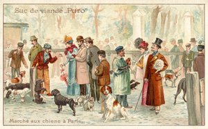 Koiramarkkinat, Pariisi (chromolitho) tekijältä French School