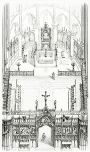 Piirros ranskalaisen arkkitehtuurin sanakirjasta 1000-1500-luvulta, 1861 tekijältä French School