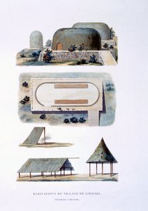 Asunnot Likiliki Villagessa Uudessa Irlannissa, 1826 tekijältä French School