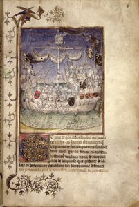 Esim. 2709 fol.2 Laiva täynnä aseistettuja miehiä, 