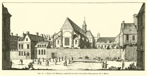 Minimikirkko, rakennettu vuonna 1610; faksimile I Marotin kaiverruksesta tekijältä French School