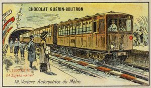 Sähköinen metrojuna (chromolitho) tekijältä French School