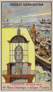 Sähkömajakka (chromolitho) tekijältä French School