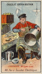 Sähköinen juotoskolvi (chromolitho) tekijältä French School