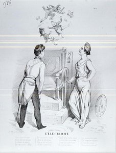 Sähkö, karikatyyri vuoden 1848 vallankumouksesta tekijältä French School