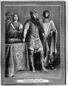 Keisari Othon III (980-1002), Saksan Rooman keisari Maurice Lachatren kaiverrus "Paavi-kuningas-kuningatar-ja keisarien historia vuosisatojen ajan" tekijältä French School