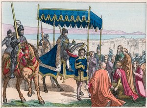 Kaarle VIII:n (1470-1498) sisäänkäynti Napolissa tekijältä French School