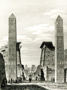 Sisäänkäynti Luxorin temppeliin, Dominique Vivant Denonin (1747-1825) matkalta Ala- ja Ylä-Egyptissä 1802 tekijältä French School