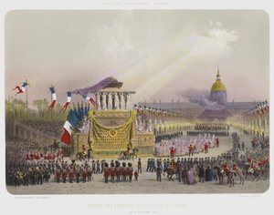 Entree Des Cendres De Napoleon 1er A Paris, Le 15 Decembre 1840 (värilitografia) tekijältä French School