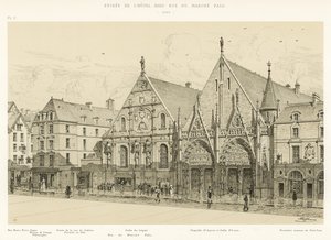 Sisäänkäynti Hotel-Dieu rue du Marche Paluun, 1590