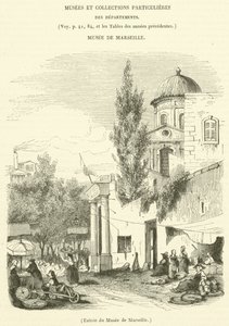 Marseillen museon sisäänkäynti (kaiverrus) tekijältä French School