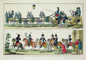 Kaarlen, Artoisin kreivin, Pariisiin 12. huhtikuuta 1814 ja Ranskan ja Navarran kuninkaan Ludvig XVIII:n Pariisiin 3. toukokuuta 1814 tekijältä French School