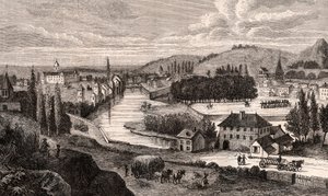 Epinal - Lorraine - kaiverrus V.A. Malt-Brownin kirjaan "La France illustrée: maantiede, historia, tilastohallinto". 1884 tekijältä French School
