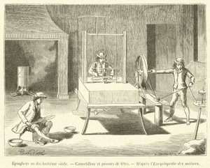 Pinmakers 1700-luvulla, Cannetilleur ja poseurs de têtes (kaiverrus) tekijältä French School