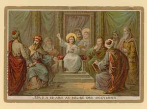 Jakso Jeesuksen Kristuksen elämässä (kromoliittinen) (chromolitho) tekijältä French School