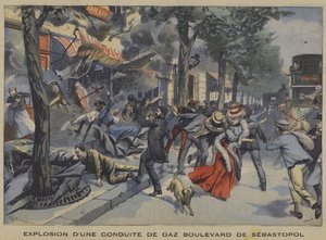 Kaasuputken räjähdys Boulevard de Sebastopol -kadulla, Pariisissa tekijältä French School