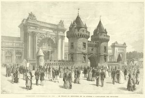 Universaali näyttely 1889, Sotaministeriön palatsi Esplanade des Invalidesissa (kaiverrus) tekijältä French School