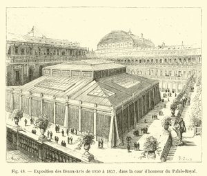Kuvataidenäyttely 1850-1852 Palais-Royalin pihalla tekijältä French School