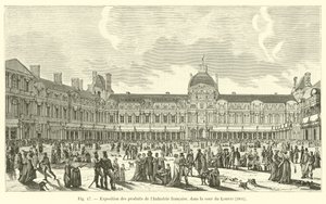 Ranskan teollisuuden tuotteiden näyttely Louvren pihalla, 1801 tekijältä French School