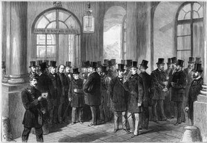 Mac-Mahonin (Mac Mahon) marechalin presidenttikauden jatkaminen, septennatin perustaminen Ranskaan, marraskuu 1873: Näkymä Assembllee de Versailles