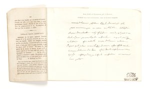 Ote Bonaparten kirjeestä, Portefeuille de Buonaparte pris à Charleroi le 18 juin 1815 (kynä ja muste paperille) tekijältä French School