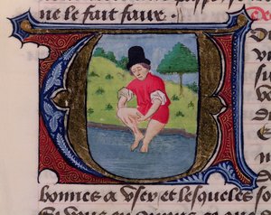 F.27v Leaching, Traite de Medecinen, kirjoittanut Hildebrand dr Florence, 1356 tekijältä French School