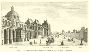 Linnan julkisivu puutarhan puolella 1650, I Sylvestren mukaan tekijältä French School