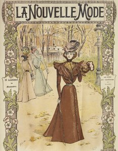 Muotilevy, kansikuva La Nouvelle Modesta, 12. joulukuuta 1897 tekijältä French School