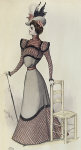 Muotilautanen, kuva La Nouvelle Modesta, 1897 tekijältä French School