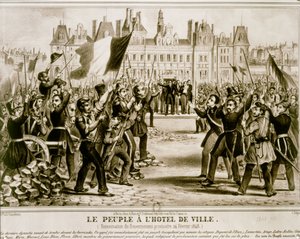 Helmikuun vallankumous 1848 (litografia) tekijältä French School