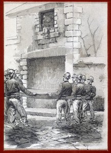 Firefighters, The Rescue Blanket, n.d. 1800-luvun alku. tekijältä French School
