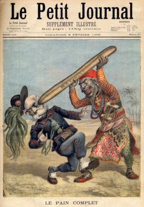 Ensimmäinen Italian ja Etiopian sota - Francesco Crispin (1818-1901) karikatyyri - "Le Petit Journal" -lehdessä 9.2.1896 (kaiverrus) tekijältä French School
