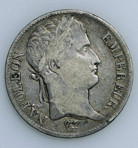 Viiden frangin kolikko, Napoleonin (1769-1821) pää 1811 (recto)