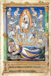 Fol.11r The Tree of Jesse, kirjasta Heures a l